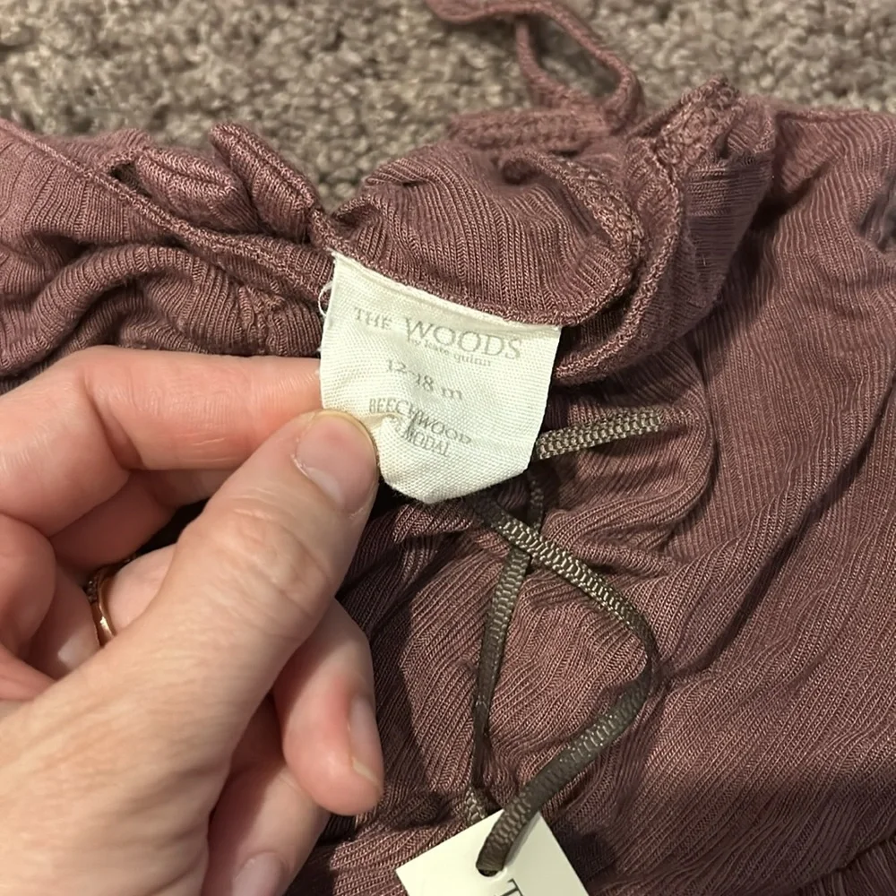 Kate Quinn the woods beechwood modal bamboo spaghetti tie ruched purple romper